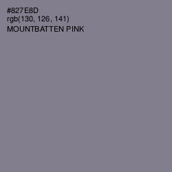 #827E8D - Mountbatten Pink Color Image