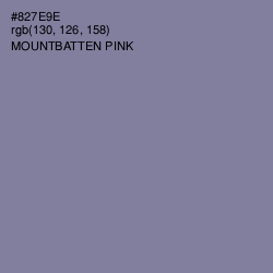 #827E9E - Mountbatten Pink Color Image