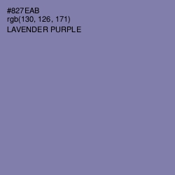 #827EAB - Lavender Purple Color Image