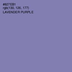 #827EB1 - Lavender Purple Color Image