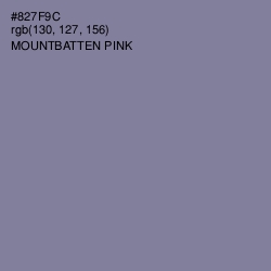 #827F9C - Mountbatten Pink Color Image