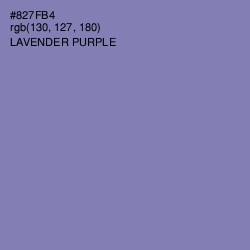 #827FB4 - Lavender Purple Color Image