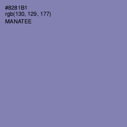 #8281B1 - Manatee Color Image