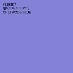 #8283D7 - Chetwode Blue Color Image
