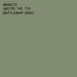 #828C72 - Battleship Gray Color Image