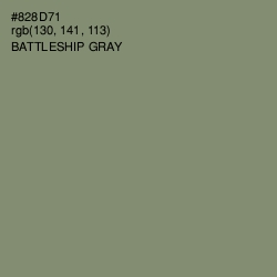 #828D71 - Battleship Gray Color Image
