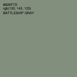 #828F7D - Battleship Gray Color Image