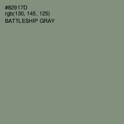 #82917D - Battleship Gray Color Image