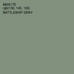 #82917E - Battleship Gray Color Image