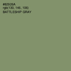 #82926A - Battleship Gray Color Image