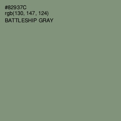 #82937C - Battleship Gray Color Image