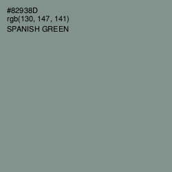 #82938D - Spanish Green Color Image