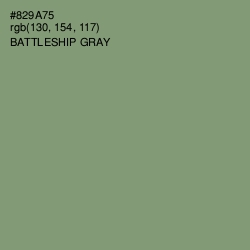 #829A75 - Battleship Gray Color Image