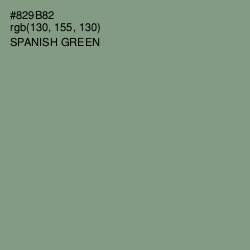 #829B82 - Spanish Green Color Image