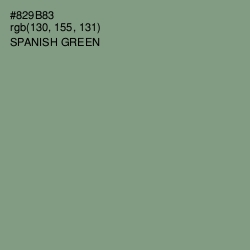 #829B83 - Spanish Green Color Image