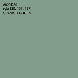 #829D89 - Spanish Green Color Image