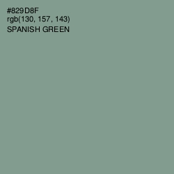 #829D8F - Spanish Green Color Image