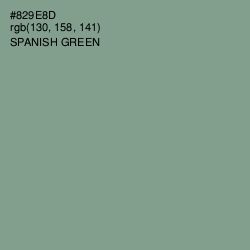 #829E8D - Spanish Green Color Image