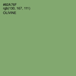 #82A76F - Olivine Color Image