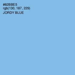 #82BBE5 - Jordy Blue Color Image