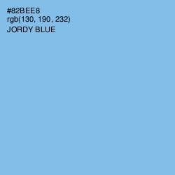 #82BEE8 - Jordy Blue Color Image