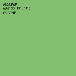 #82BF6F - Olivine Color Image