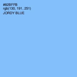 #82BFFB - Jordy Blue Color Image