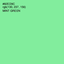 #82ED9C - Mint Green Color Image