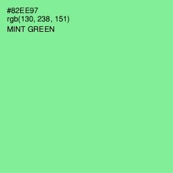 #82EE97 - Mint Green Color Image