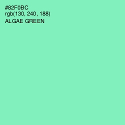 #82F0BC - Algae Green Color Image