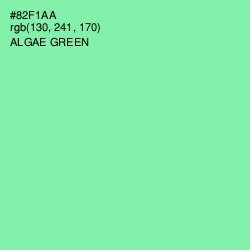 #82F1AA - Algae Green Color Image