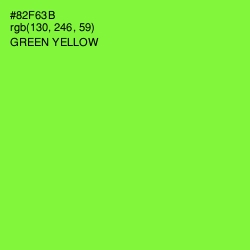 #82F63B - Green Yellow Color Image