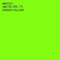#82FD11 - Green Yellow Color Image