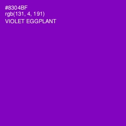 #8304BF - Violet Eggplant Color Image