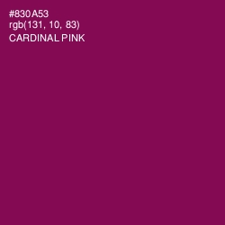 #830A53 - Cardinal Pink Color Image