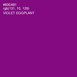 #830A81 - Violet Eggplant Color Image