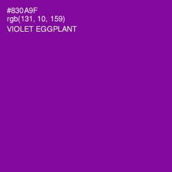 #830A9F - Violet Eggplant Color Image