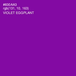 #830AA3 - Violet Eggplant Color Image