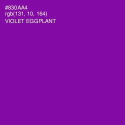 #830AA4 - Violet Eggplant Color Image