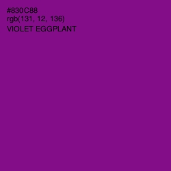 #830C88 - Violet Eggplant Color Image