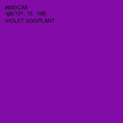 #830CA8 - Violet Eggplant Color Image