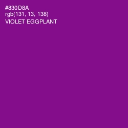 #830D8A - Violet Eggplant Color Image