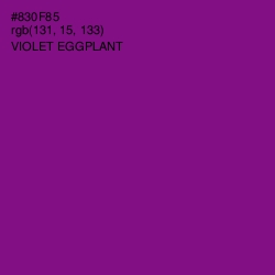 #830F85 - Violet Eggplant Color Image