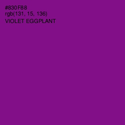 #830F88 - Violet Eggplant Color Image