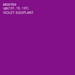 #830F89 - Violet Eggplant Color Image