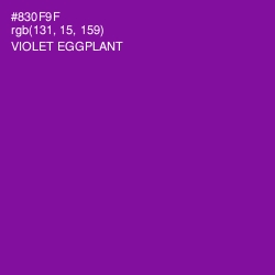 #830F9F - Violet Eggplant Color Image