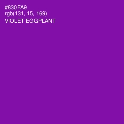 #830FA9 - Violet Eggplant Color Image