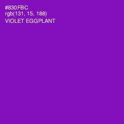 #830FBC - Violet Eggplant Color Image