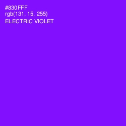 #830FFF - Electric Violet Color Image