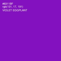 #8311BF - Violet Eggplant Color Image